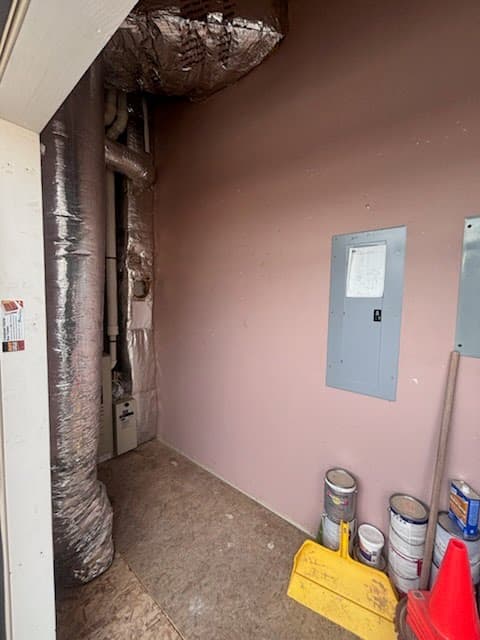 Closet after — clean and empty